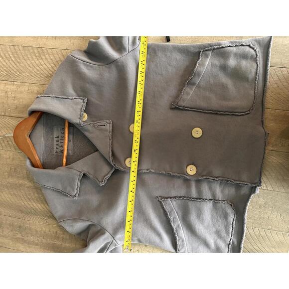 Frank & Eileen Mini Belfast Crop Knit Peacoat In Elephant Women’s size Medium - Picture 9 of 15